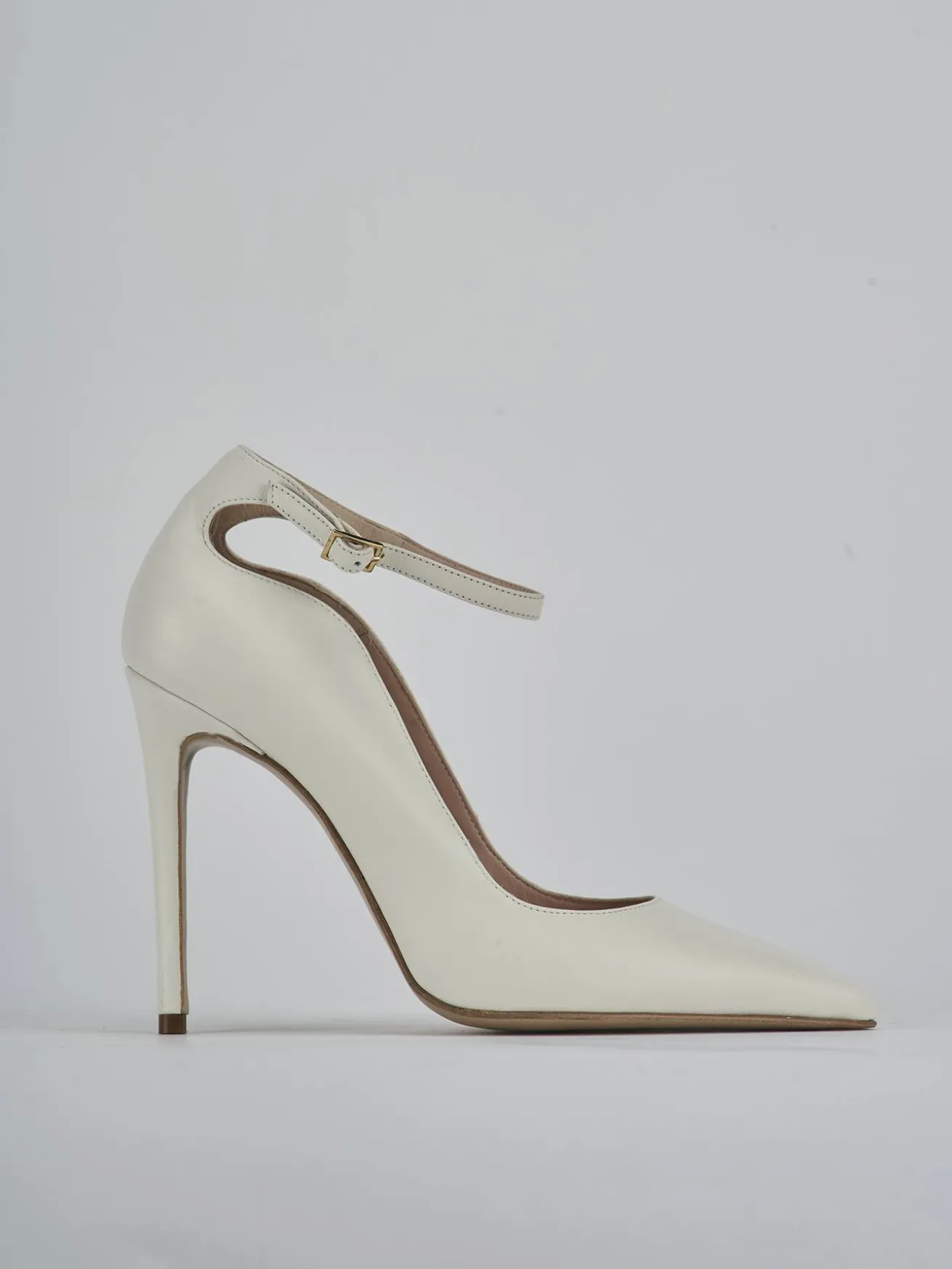 Décolleté tacco 11cm pelle bianco