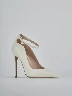 Décolleté tacco 11cm pelle bianco