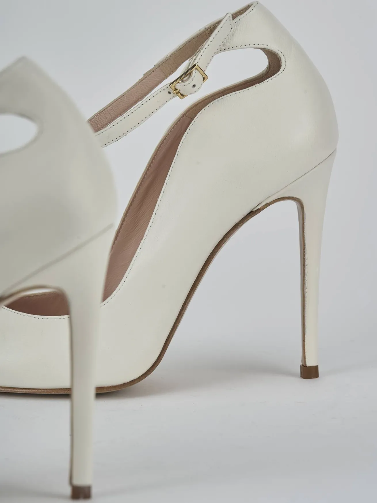 Décolleté tacco 11cm pelle bianco