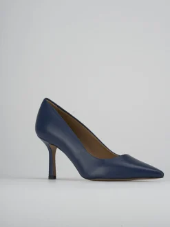 Décolleté tacco 7cm pelle blu