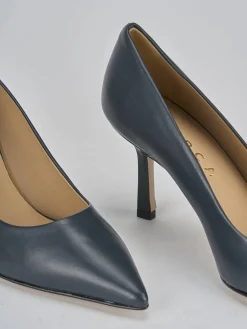 Décolleté tacco 7cm pelle blu