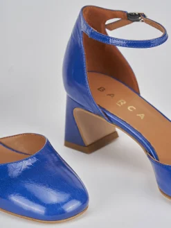 Décolleté tacco 5cm pelle blu