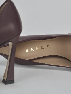 Décolleté tacco 9cm pelle bordo'