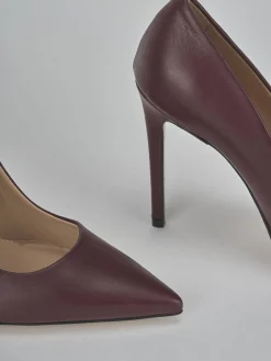 Décolleté tacco 10cm pelle bordo'
