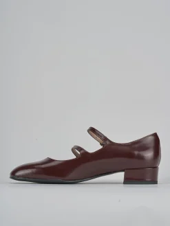 Décolleté tacco 3cm pelle bordo'