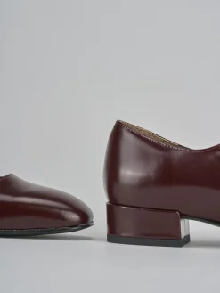 Décolleté tacco 3cm pelle bordo'