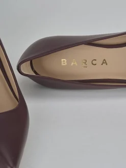 Décolleté tacco 5cm pelle bordo'