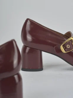 Décolleté tacco 6cm pelle bordo'