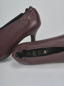 Décolleté tacco 7cm pelle bordo'