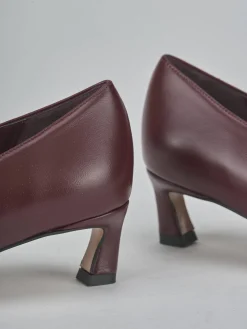 Décolleté tacco 5cm pelle bordo'