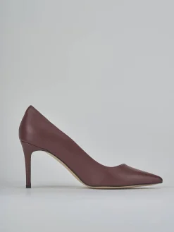 Décolleté tacco 7cm pelle bordo'
