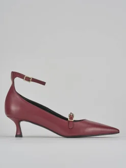 Décolleté tacco 3cm pelle bordo'