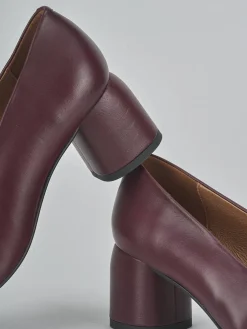 Décolleté tacco 6cm pelle bordo'