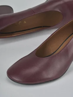 Décolleté tacco 6cm pelle bordo'