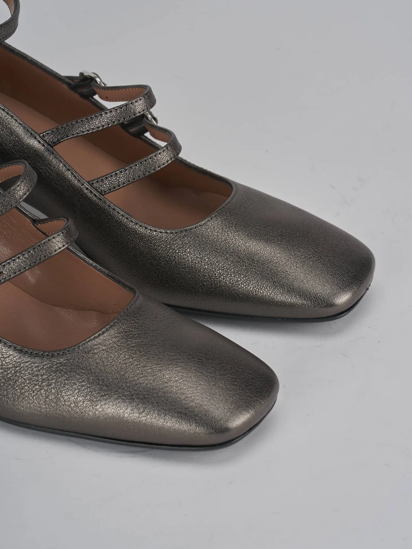 Décolleté tacco 5cm pelle grigio