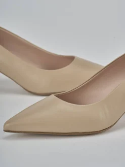 Décolleté tacco 5cm pelle marrone