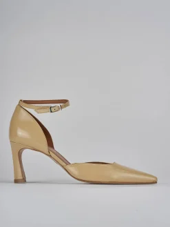 Décolleté tacco 6cm pelle marrone