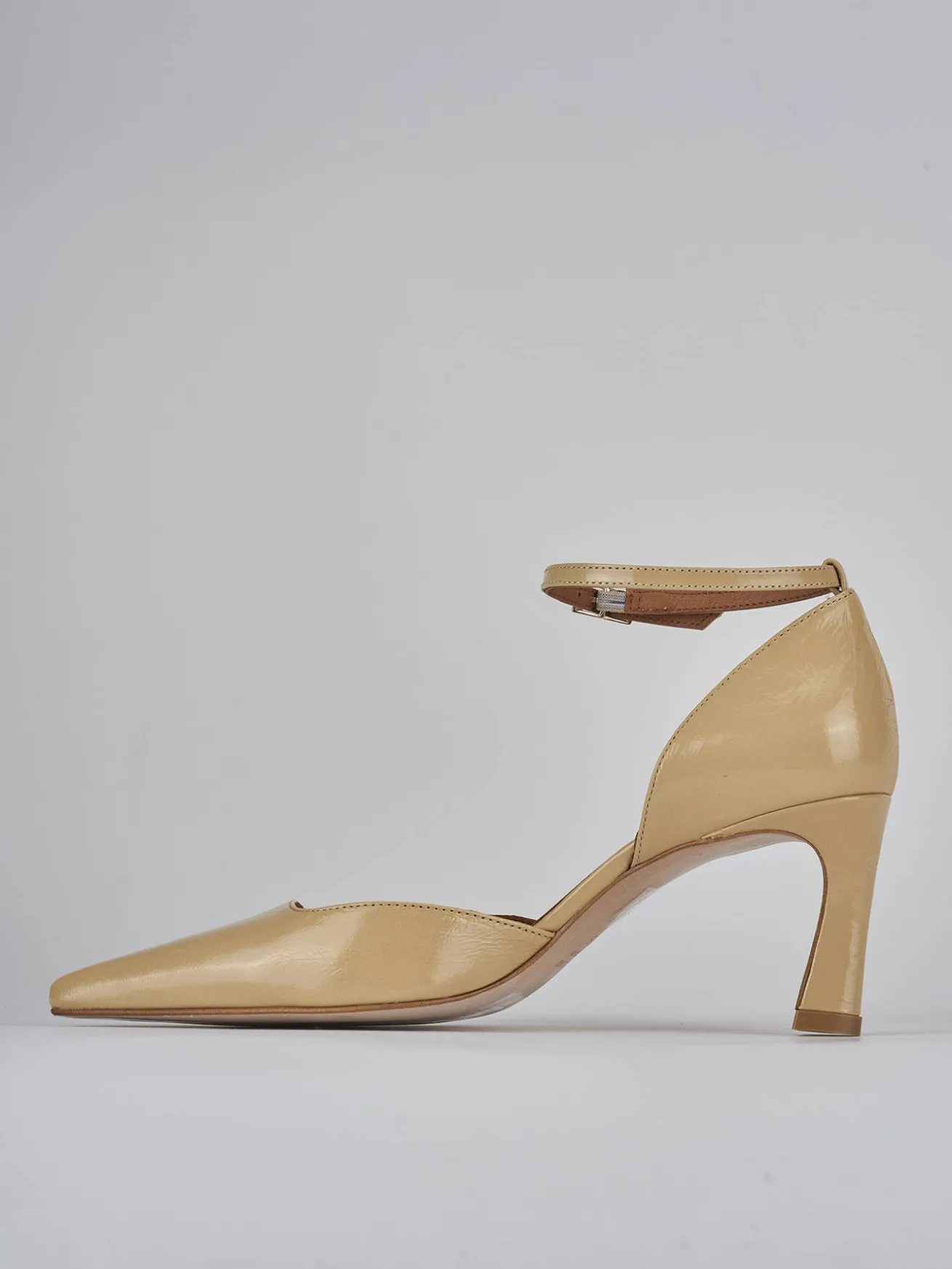 Décolleté tacco 6cm pelle marrone