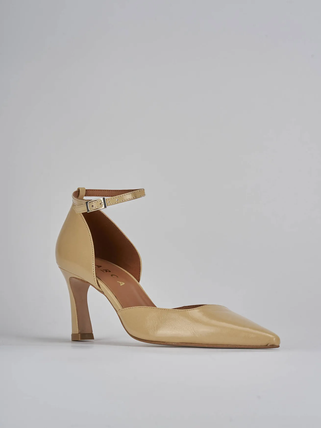 Décolleté tacco 6cm pelle marrone