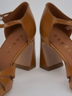 Décolleté tacco 7cm pelle marrone