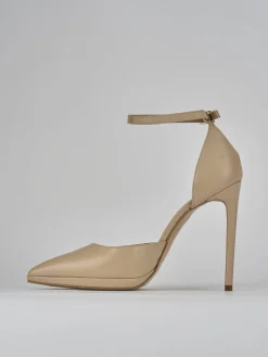 Décolleté tacco 11cm pelle marrone