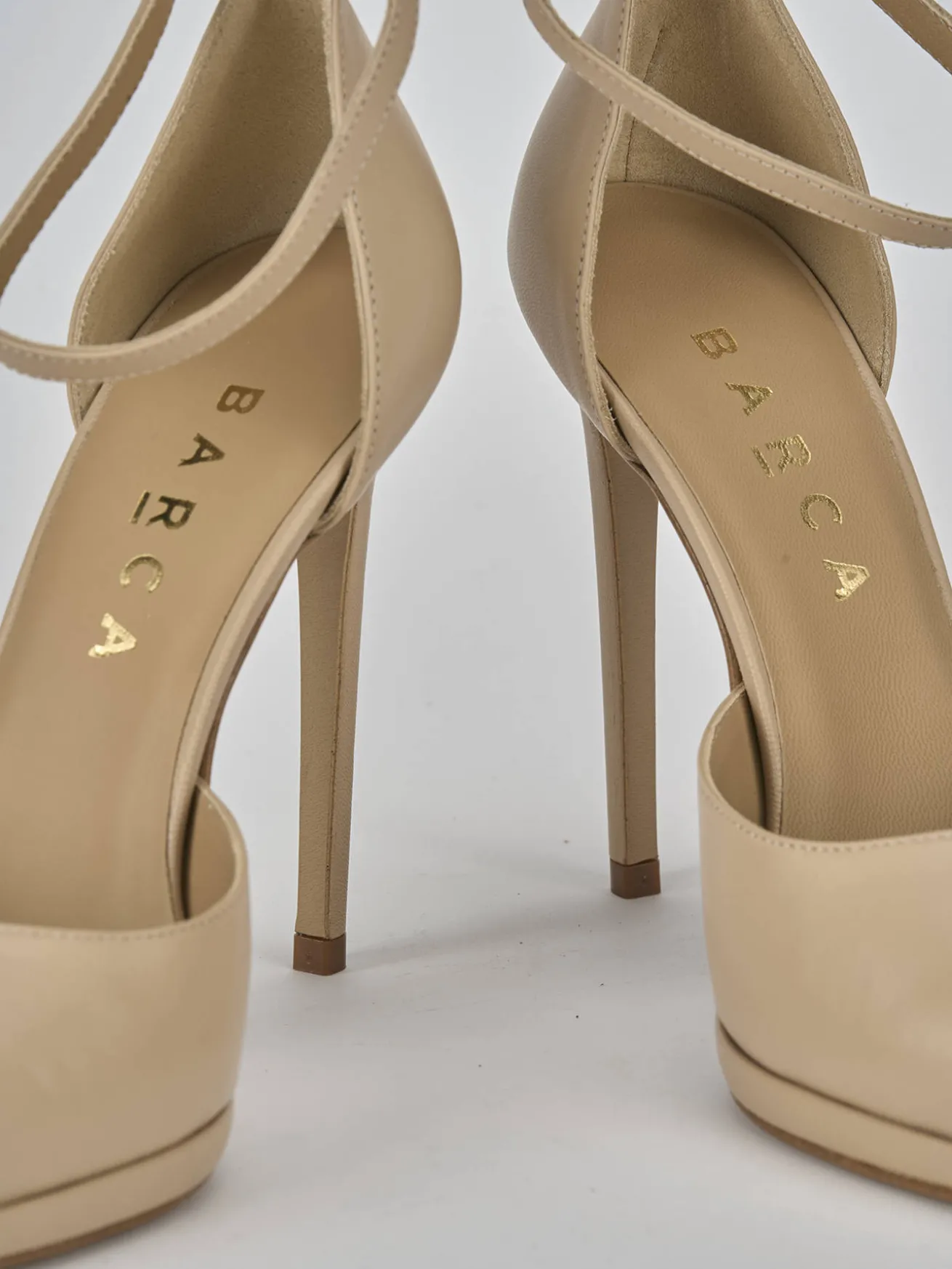 Décolleté tacco 11cm pelle marrone