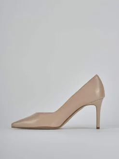 Décolleté tacco 7cm pelle marrone