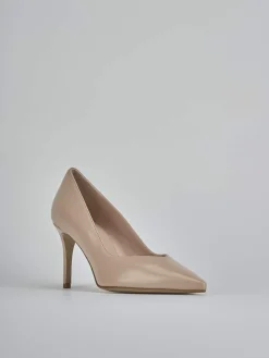 Décolleté tacco 7cm pelle marrone