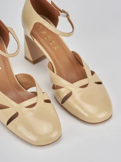 Décolleté tacco 7cm pelle marrone