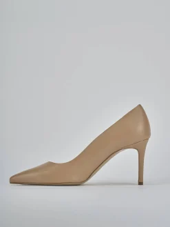 Décolleté tacco 7cm pelle marrone