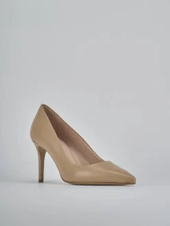 Décolleté tacco 7cm pelle marrone