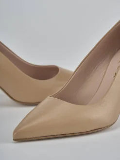 Décolleté tacco 7cm pelle marrone