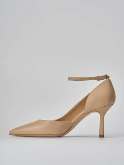 Décolleté tacco 7cm pelle marrone