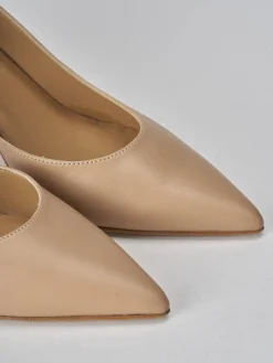 Décolleté tacco 7cm pelle marrone