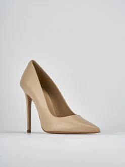 Décolleté tacco 10cm pelle marrone