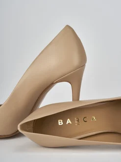 Décolleté tacco 10cm pelle marrone