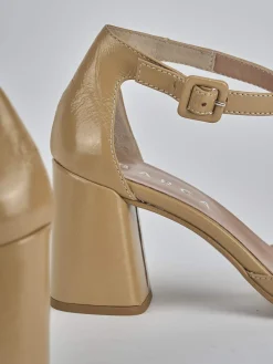 Décolleté tacco 7cm pelle marrone