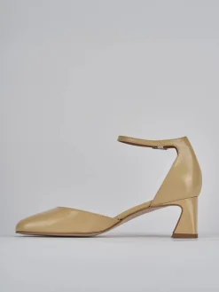 Décolleté tacco 5cm pelle marrone