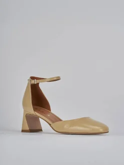 Décolleté tacco 5cm pelle marrone