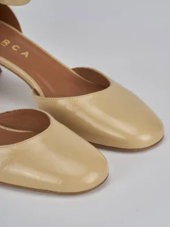 Décolleté tacco 5cm pelle marrone