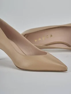 Décolleté tacco 5cm pelle marrone