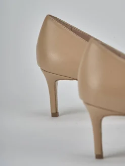 Décolleté tacco 5cm pelle marrone