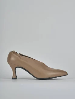 Décolleté tacco 7cm pelle marrone
