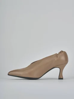 Décolleté tacco 7cm pelle marrone