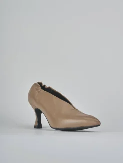 Décolleté tacco 7cm pelle marrone