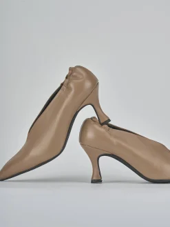 Décolleté tacco 7cm pelle marrone