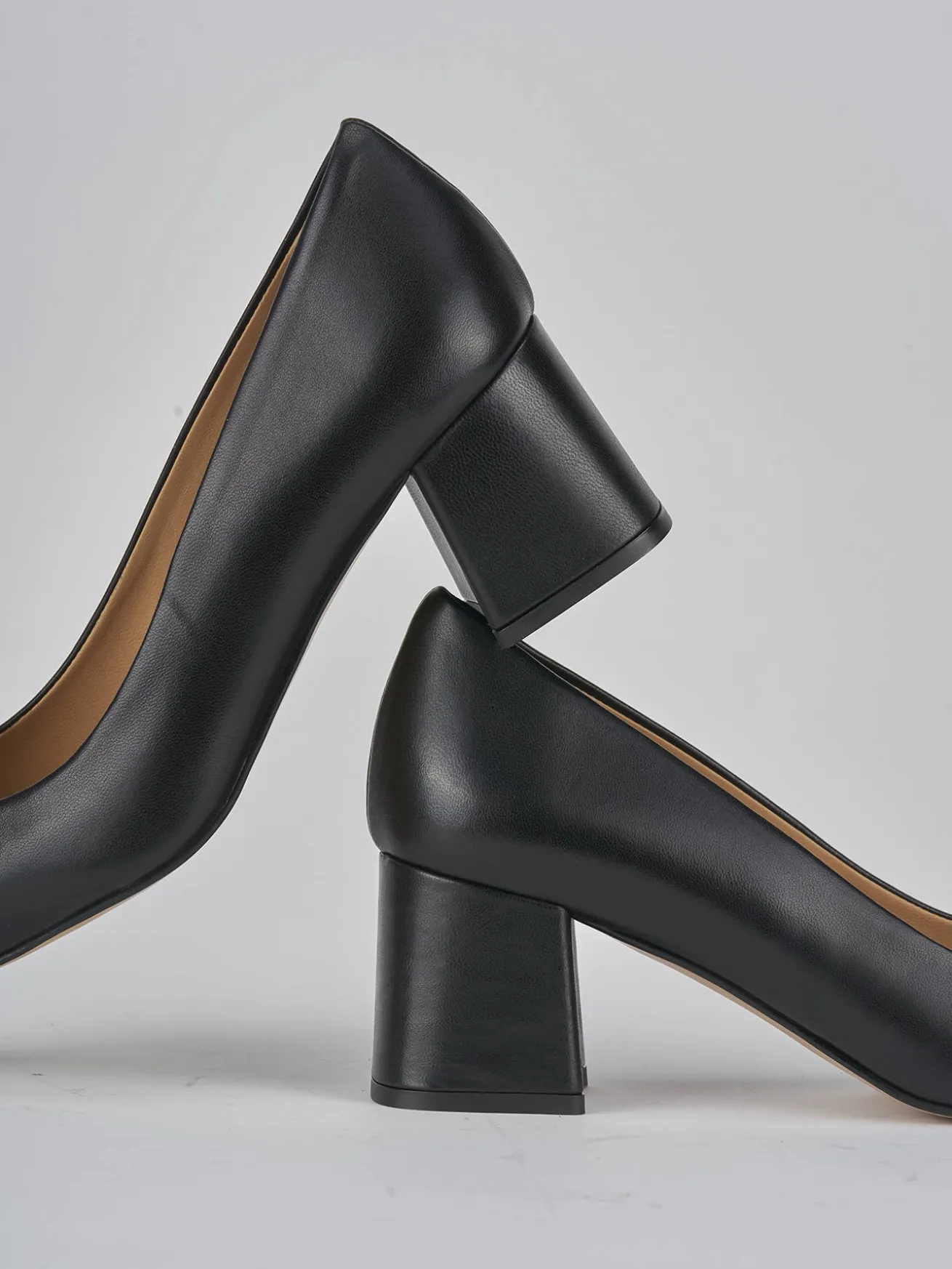 Décolleté tacco 5cm pelle nero