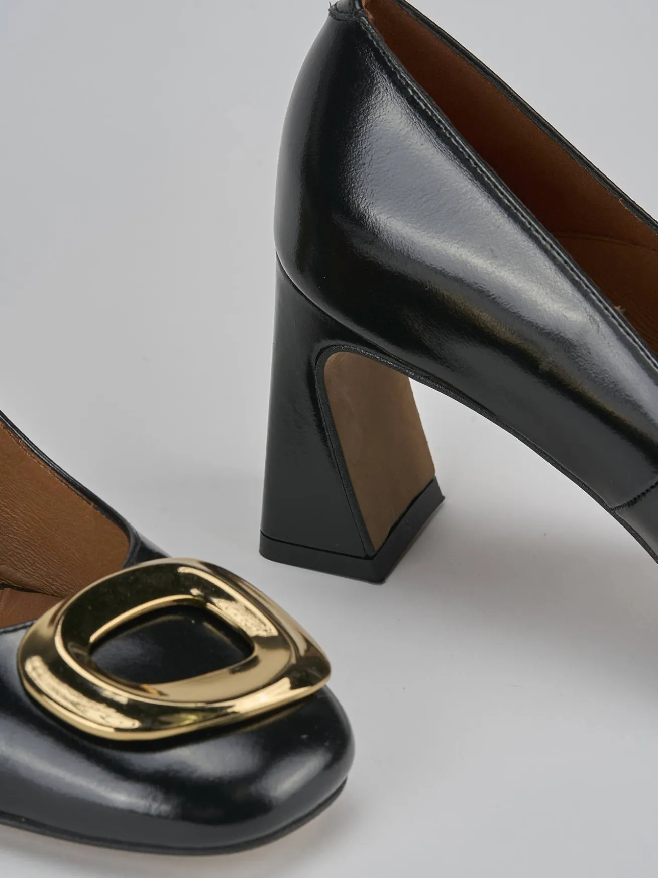 Décolleté tacco 7cm pelle nero