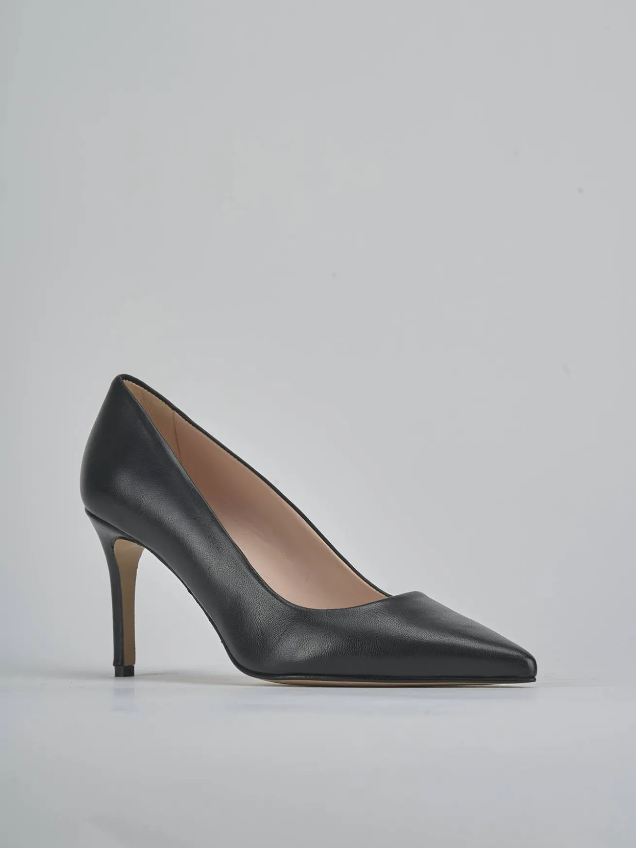 Décolleté tacco 7cm pelle nero