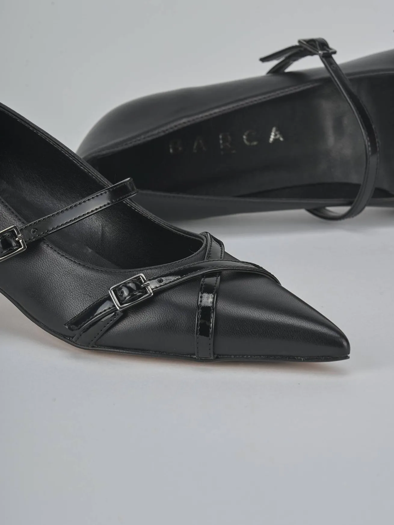 Décolleté tacco 5cm pelle nero